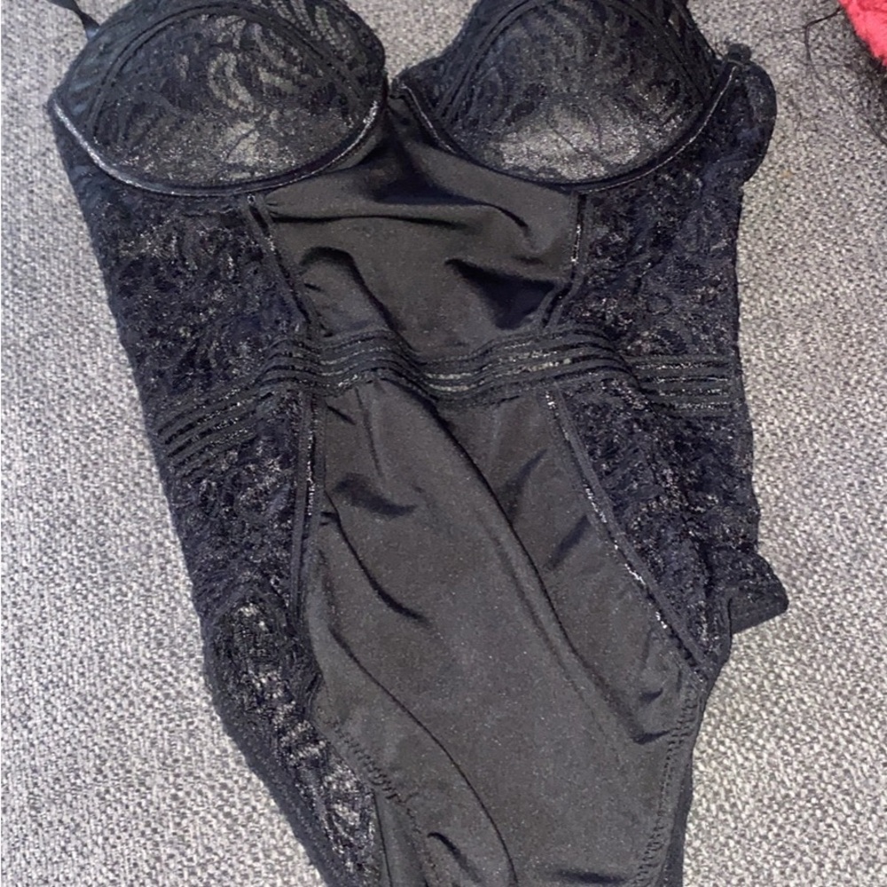 Elegant Black Lace Bodysuit